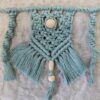 Macramé décoration murale vue détail coloris bleu forme Guirlande -fifiecreation.com