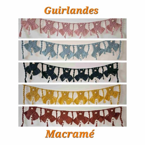 Macramés décoration murale série Guirlande -fifiecreation.com