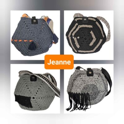 Sac à main original hexagone avec bandoulière porté épaule modèles Jeanne -fifiecreation.com