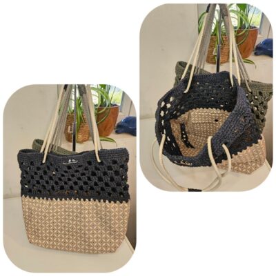 Sac cabas original fait main Paulette bleu - fifiecreation.com