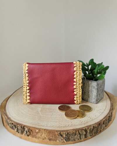 Porte monnaie Mary Beige/Bordeaux