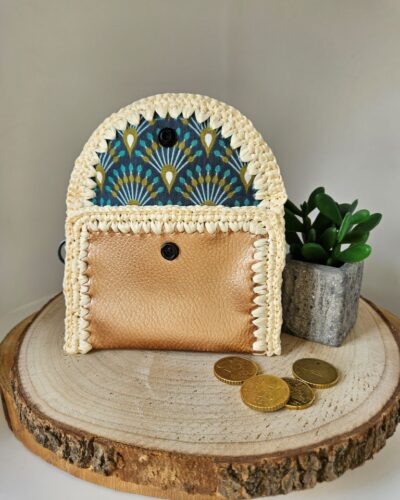 Porte monnaie Mary Beige/Cuivre